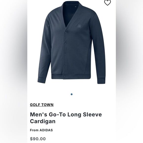 Adidas Black Golf Cardigan – Eco-Conscious Performance Layer - Size S - Picture 5 of 9